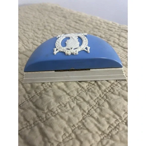 Bulova Resin Dolly Madison White And Blue Collection Box Box Only - Picture 3 of 13